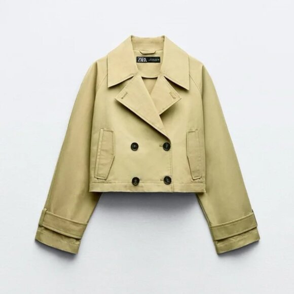 Zara Tan Trench Coat - Picture 1 of 8